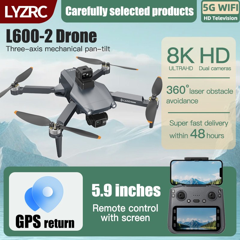 Laser Level Rotary - LYZRC L600-2 MAX GPS Drone 3-Axis