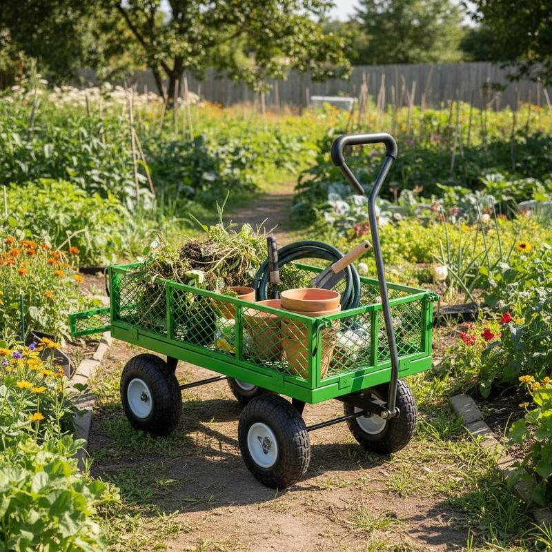 Steel Garden Cart 680 Lbs For  - Heavy Equipment Work avaliação e preço
