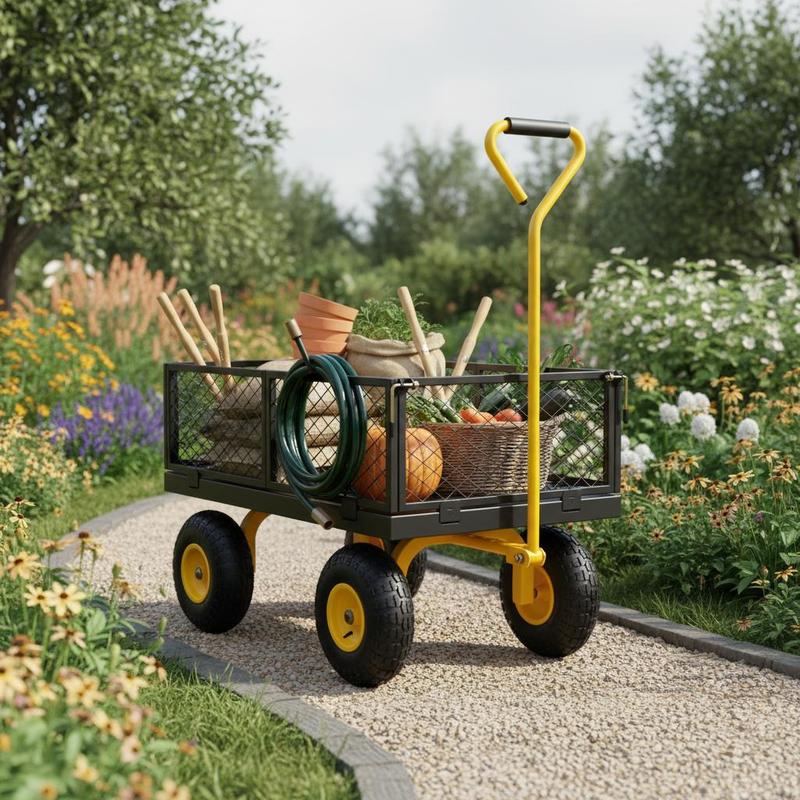 Steel Garden Cart 900 Lbs For  - Heavy Equipment Work avaliação e preço
