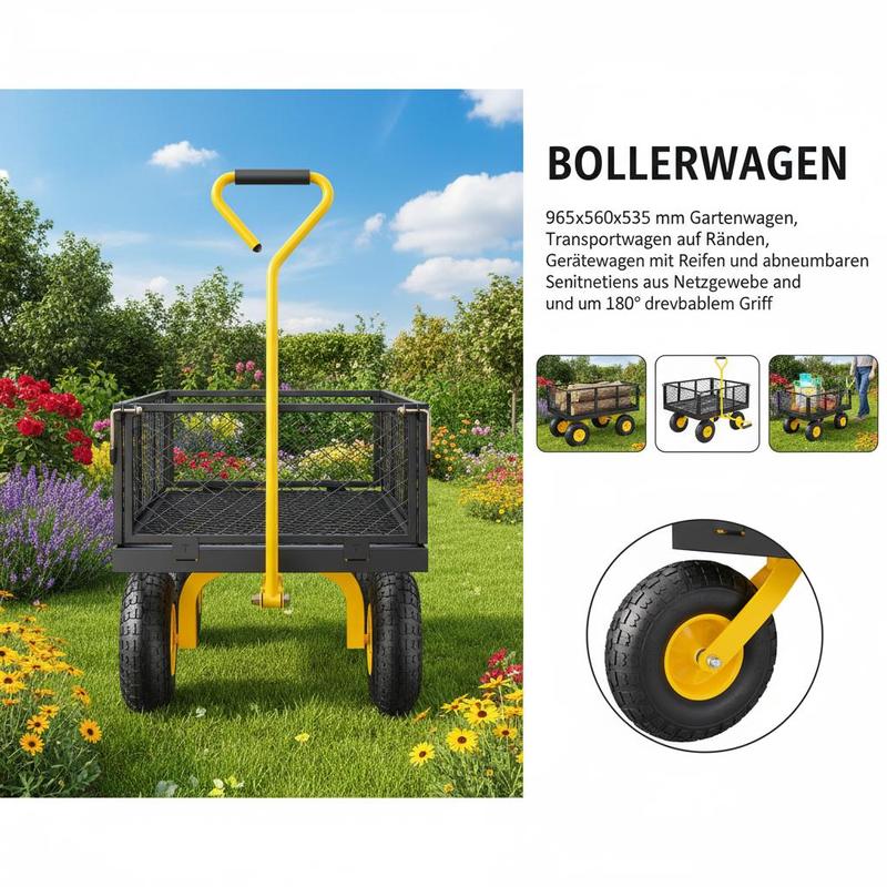Steel Garden Cart 900 Lbs For  - Heavy Equipment Work avaliação e preço