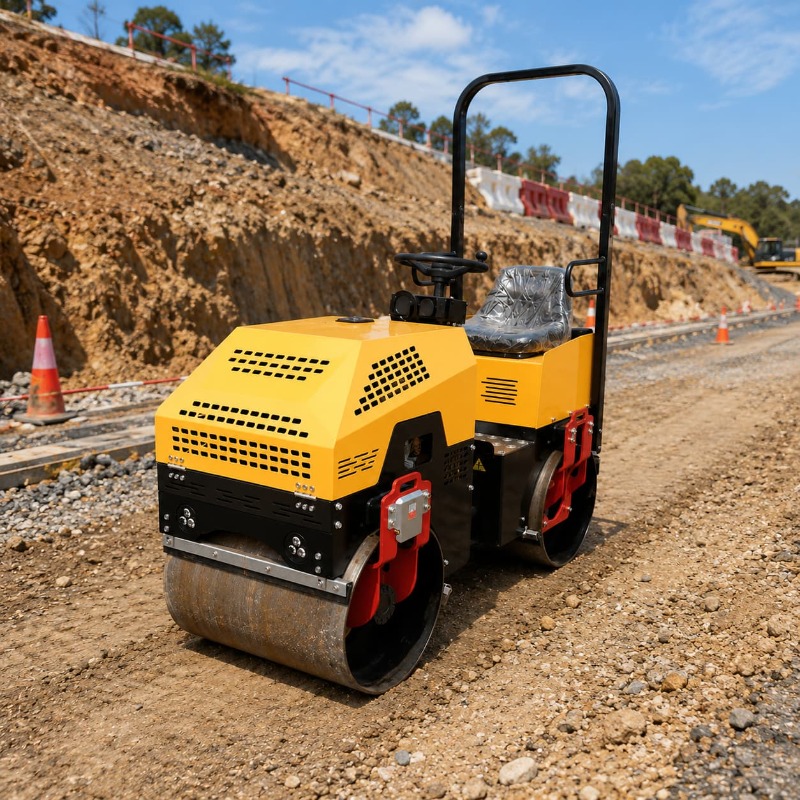 Double Drum Vibratory Road Rol - Heavy Equipment Engine avaliação e preço