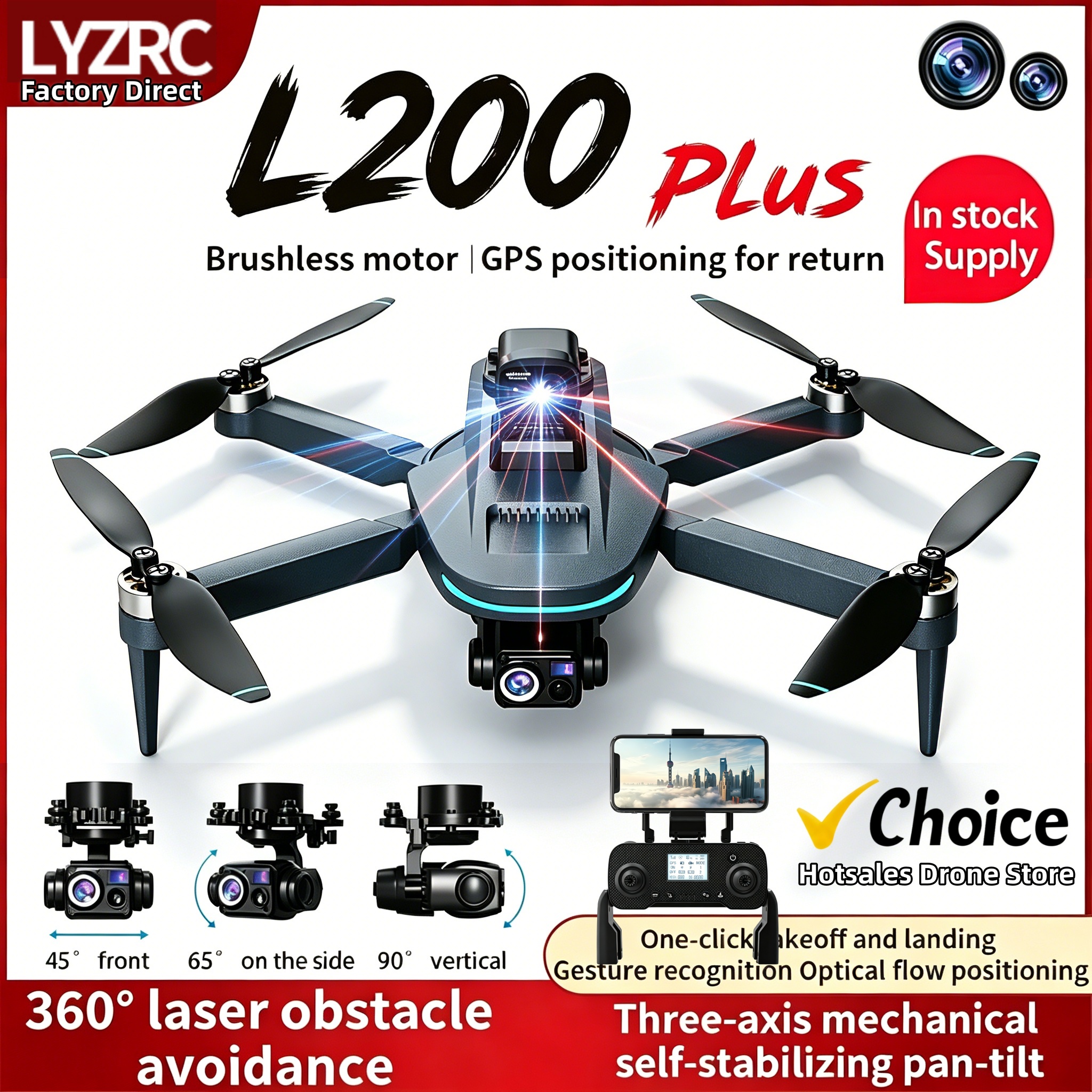 New L200 Plus GPS Drone Factor - Laser Level Rotary avaliação e preço