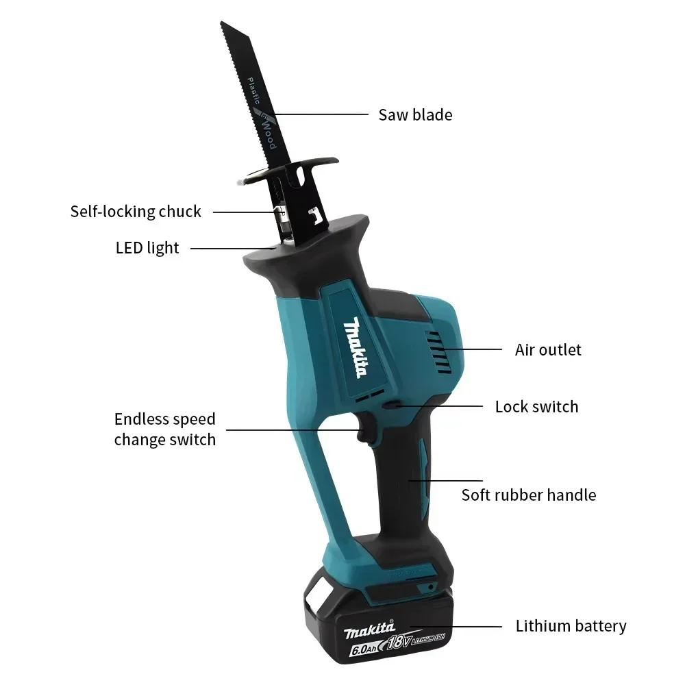 Makita DJR189 18V Cordless Ele - Tools Heavy Equipment avaliação e preço